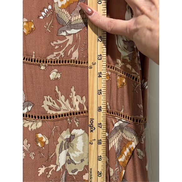 Spell & The Gypsy Collective Rosa Garden Party Midi Dress in Camel Size Medium - Picture 12 of 16